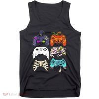 Halloween Skeleton Zombie Gaming Controllers Mummy Tank Top thumb 0