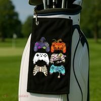 Halloween Skeleton Zombie Gaming Controllers Mummy Golf Towel thumb 2