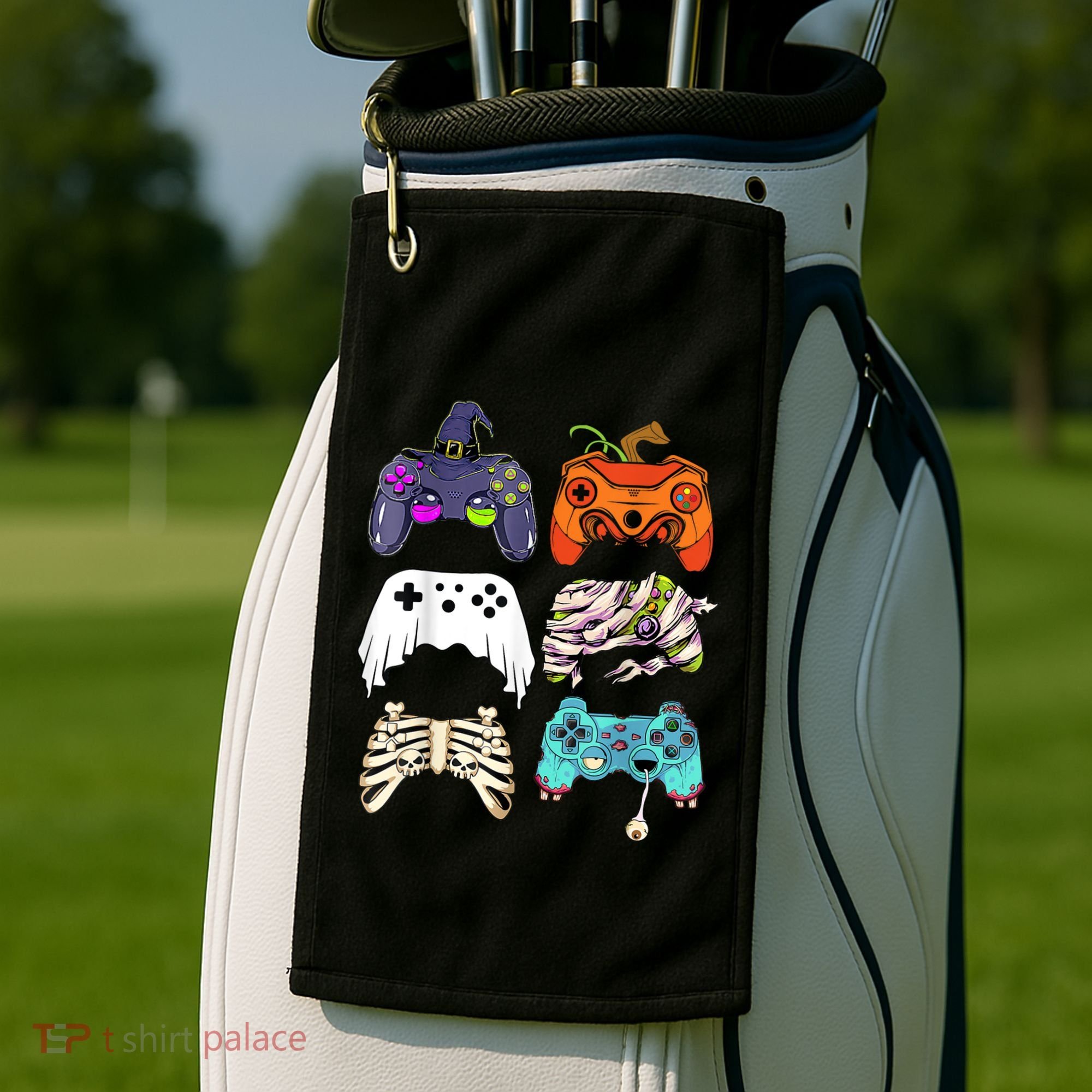 Halloween Skeleton Zombie Gaming Controllers Mummy Golf Towel
