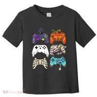 Halloween Skeleton Zombie Gaming Controllers Mummy Toddler T-Shirt thumb 0