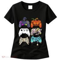 Halloween Skeleton Zombie Gaming Controllers Mummy Women's T-Shirt thumb 0
