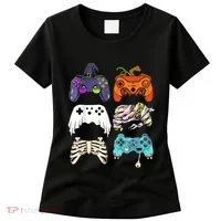 Halloween Skeleton Zombie Gaming Controllers Mummy Women's T-Shirt thumb 0