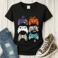 Halloween Skeleton Zombie Gaming Controllers Mummy Women's T-Shirt thumb 3