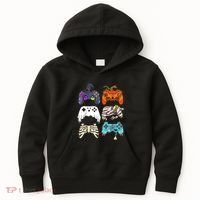 Halloween Skeleton Zombie Gaming Controllers Mummy Kids Hoodie thumb 0