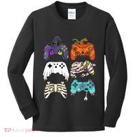Halloween Skeleton Zombie Gaming Controllers Mummy Kids Long Sleeve Shirt thumb 0