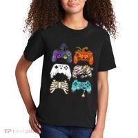 Halloween Skeleton Zombie Gaming Controllers Mummy Kids T-Shirt thumb 2