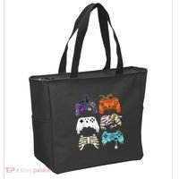Halloween Skeleton Zombie Gaming Controllers Mummy Tote Bag thumb 2