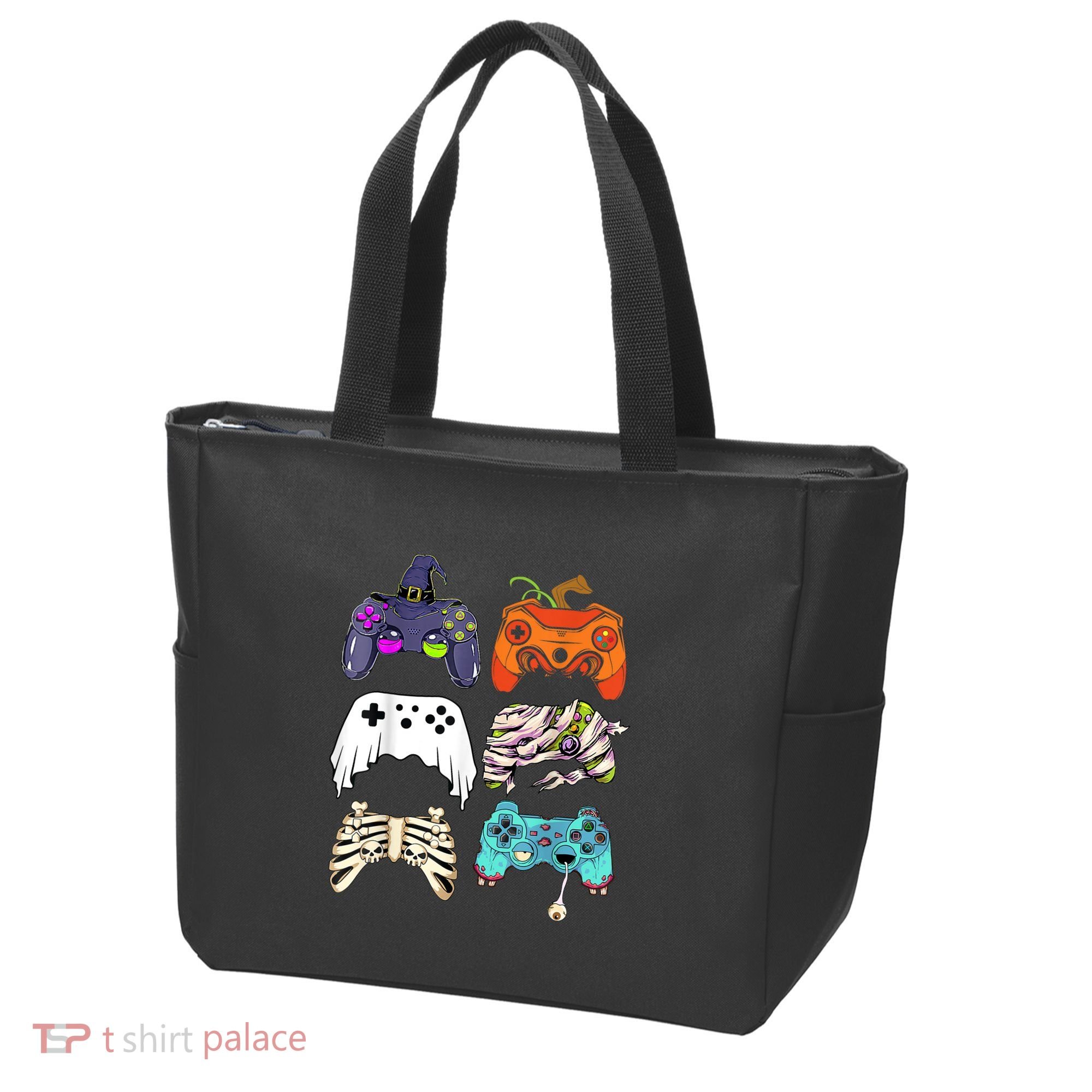 Halloween Skeleton Zombie Gaming Controllers Mummy Tote Bag