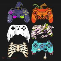 Halloween Skeleton Zombie Gaming Controllers Mummy Tote Bag thumb 4