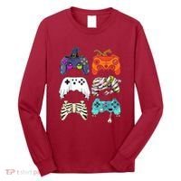Halloween Skeleton Zombie Gaming Controllers Mummy Long Sleeve Shirt thumb 0