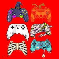 Halloween Skeleton Zombie Gaming Controllers Mummy Santa Hat thumb 1