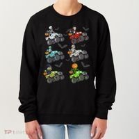 Halloween Skeleton Zombie Riding Monster Truck Vampire Women's Sweatshirt thumb 0