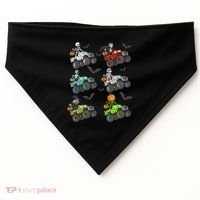 Halloween Skeleton Zombie Riding Monster Truck Vampire USA-Made Doggie Bandana thumb 0