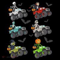 Halloween Skeleton Zombie Riding Monster Truck Vampire Coffee Mug thumb 5