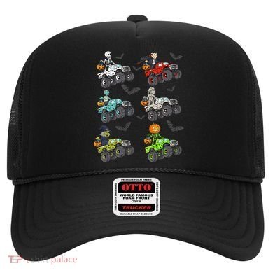 Halloween Skeleton Zombie Riding Monster Truck Vampire Hat