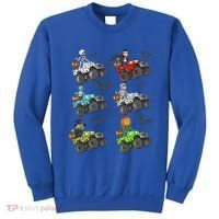 Halloween Skeleton Zombie Riding Monster Truck Vampire Sweatshirt thumb 0