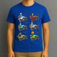Halloween Skeleton Zombie Riding Monster Truck Vampire T-Shirt thumb 3