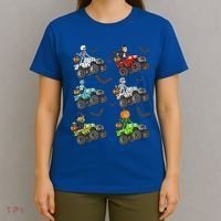Halloween Skeleton Zombie Riding Monster Truck Vampire T-Shirt thumb 4