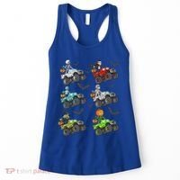 Halloween Skeleton Zombie Riding Monster Truck Vampire Women's Tank Top thumb 0