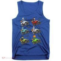 Halloween Skeleton Zombie Riding Monster Truck Vampire Tank Top thumb 0