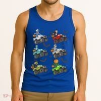Halloween Skeleton Zombie Riding Monster Truck Vampire Tank Top thumb 3