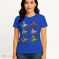 Halloween Skeleton Zombie Riding Monster Truck Vampire Women's T-Shirt thumb 4