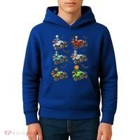 Halloween Skeleton Zombie Riding Monster Truck Vampire Kids Hoodie thumb 4