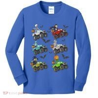 Halloween Skeleton Zombie Riding Monster Truck Vampire Kids Long Sleeve Shirt thumb 0