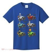 Halloween Skeleton Zombie Riding Monster Truck Vampire Kids T-Shirt thumb 0