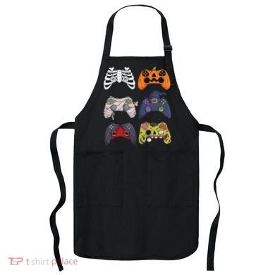 Halloween Skeleton Zombie Gaming Controllers Mummy Apron