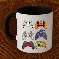 Halloween Skeleton Zombie Gaming Controllers Mummy Coffee Mug thumb 2