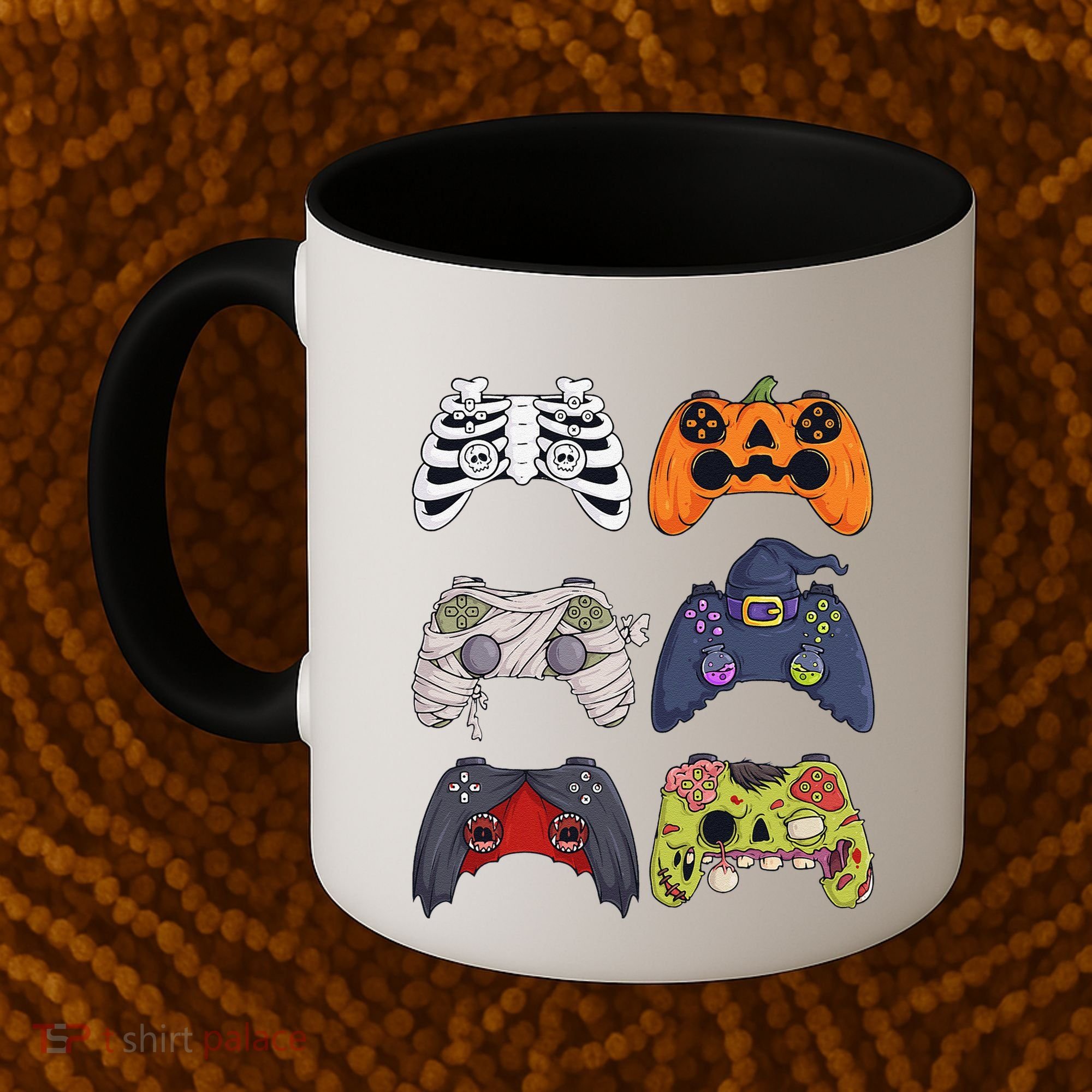 Halloween Skeleton Zombie Gaming Controllers Mummy Coffee Mug