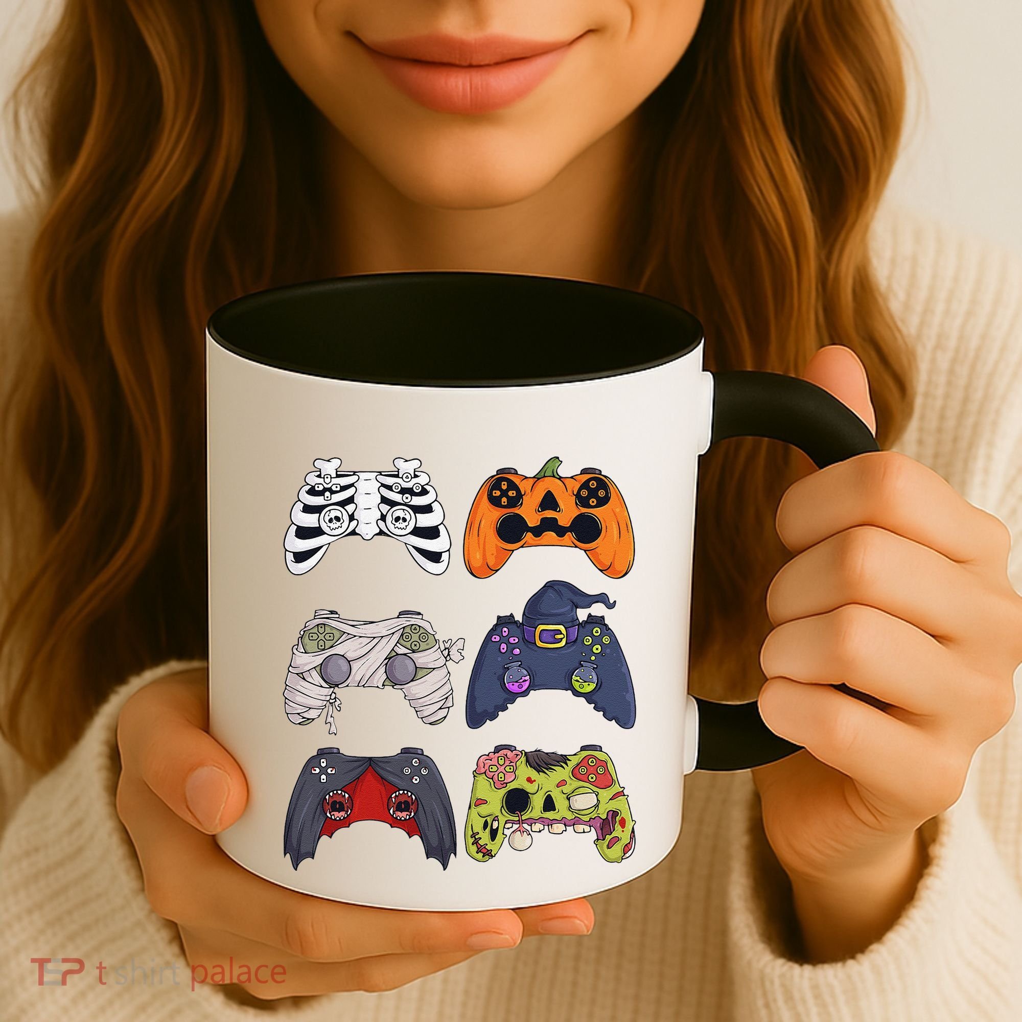 Halloween Skeleton Zombie Gaming Controllers Mummy Coffee Mug