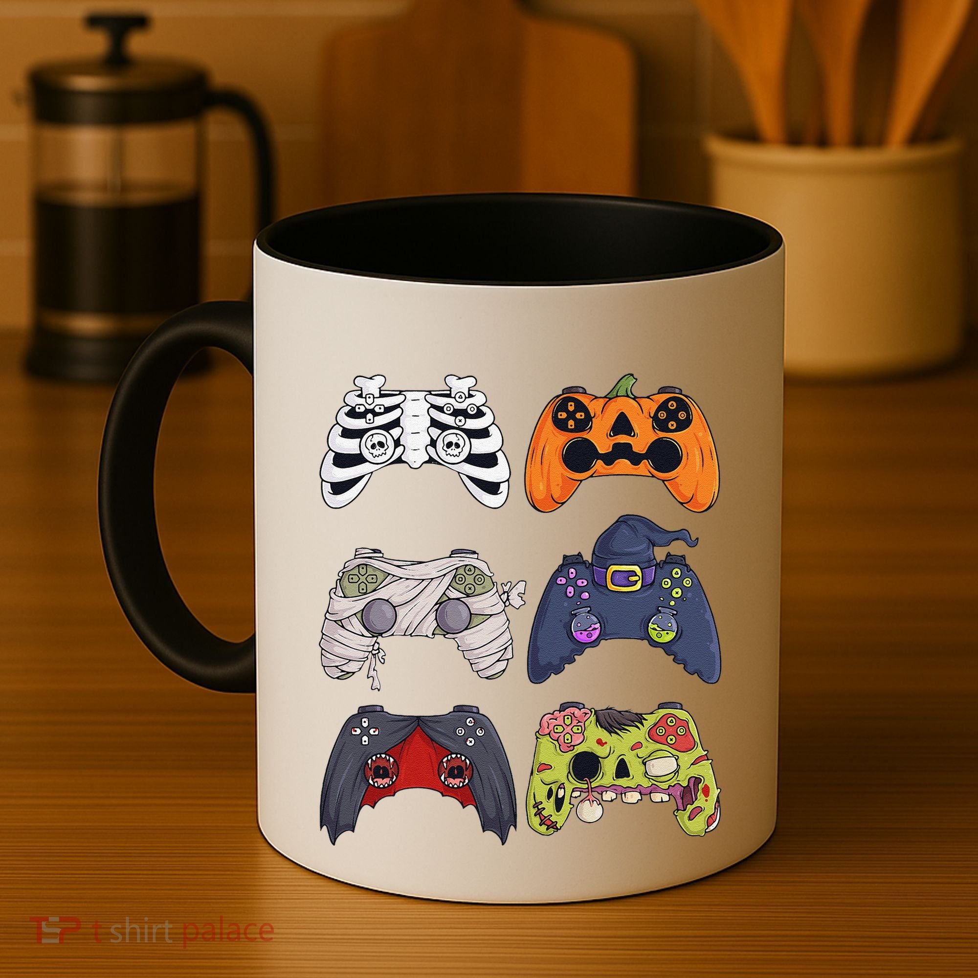 Halloween Skeleton Zombie Gaming Controllers Mummy Coffee Mug