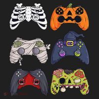 Halloween Skeleton Zombie Gaming Controllers Mummy Tumbler thumb 3