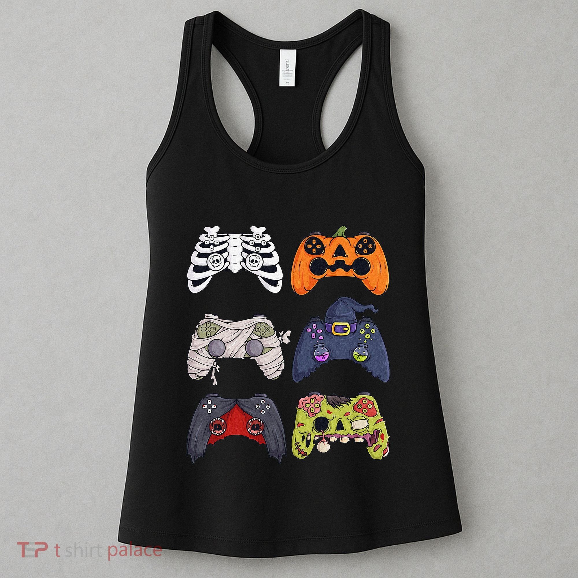 Halloween Skeleton Zombie Gaming Controllers Mummy Women's Tank Top