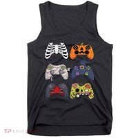 Halloween Skeleton Zombie Gaming Controllers Mummy Tank Top thumb 0