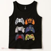 Halloween Skeleton Zombie Gaming Controllers Mummy Tank Top thumb 2