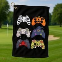 Halloween Skeleton Zombie Gaming Controllers Mummy Golf Towel thumb 1