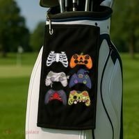 Halloween Skeleton Zombie Gaming Controllers Mummy Golf Towel thumb 2