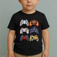 Halloween Skeleton Zombie Gaming Controllers Mummy Toddler T-Shirt thumb 2