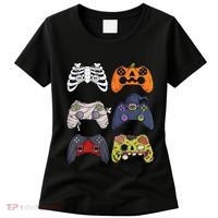 Halloween Skeleton Zombie Gaming Controllers Mummy Women's T-Shirt thumb 0