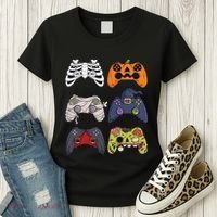 Halloween Skeleton Zombie Gaming Controllers Mummy Women's T-Shirt thumb 3