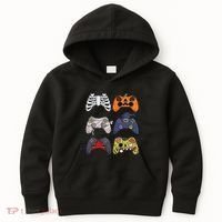Halloween Skeleton Zombie Gaming Controllers Mummy Kids Hoodie thumb 0