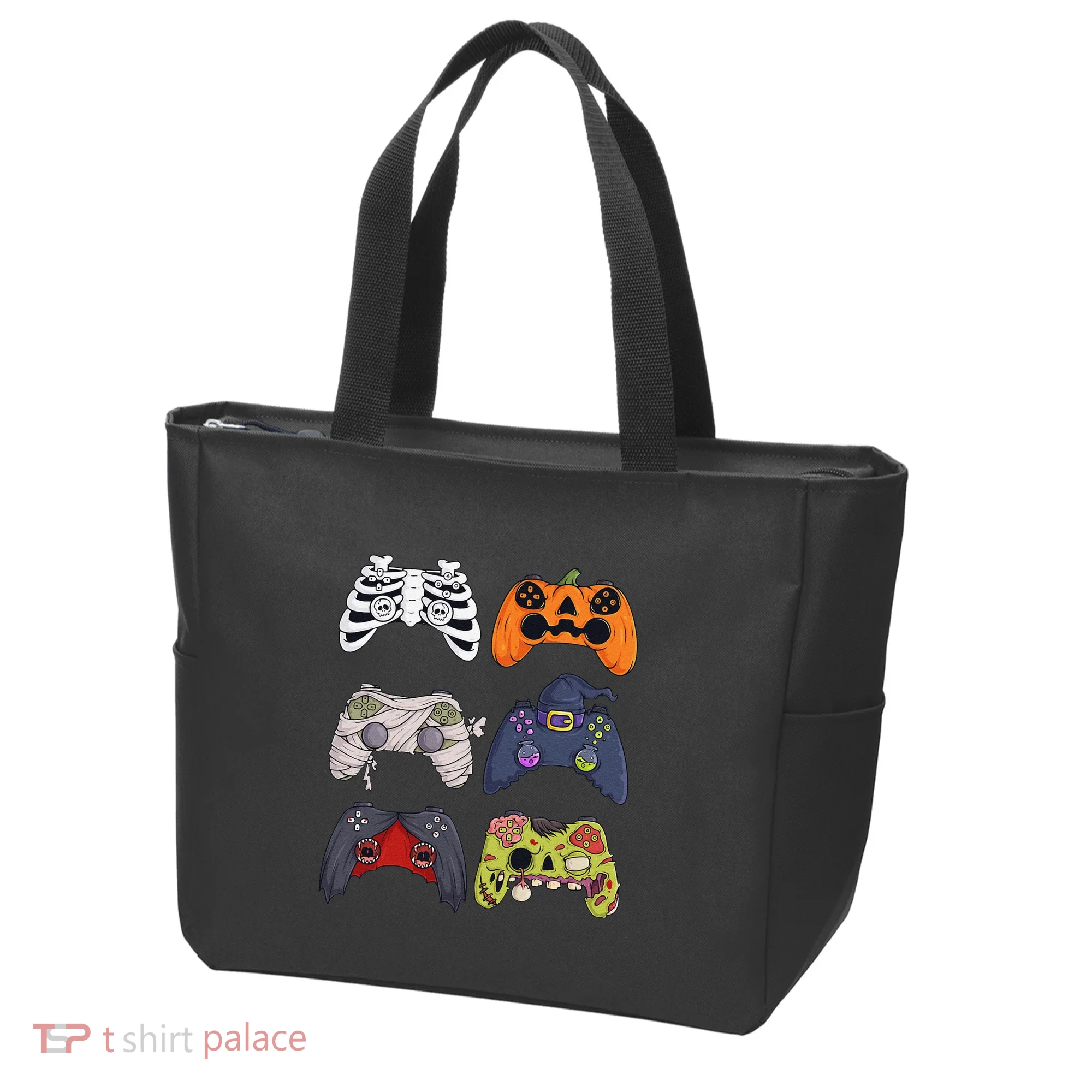 Halloween Skeleton Zombie Gaming Controllers Mummy Tote Bag