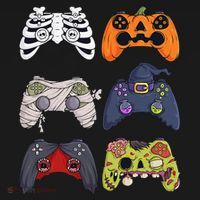 Halloween Skeleton Zombie Gaming Controllers Mummy Tote Bag thumb 4