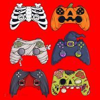 Halloween Skeleton Zombie Gaming Controllers Mummy Santa Hat thumb 1