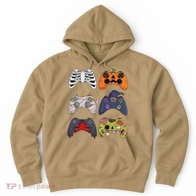 Halloween Skeleton Zombie Gaming Controllers Mummy Hoodie