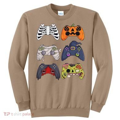 Halloween Skeleton Zombie Gaming Controllers Mummy Sweatshirt