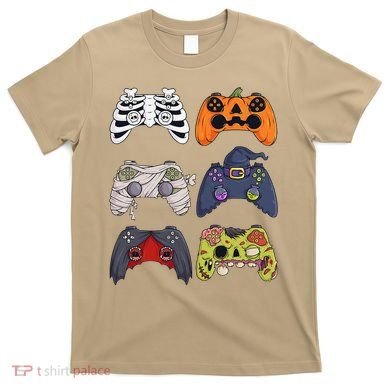 Halloween Skeleton Zombie Gaming Controllers Mummy T-Shirt